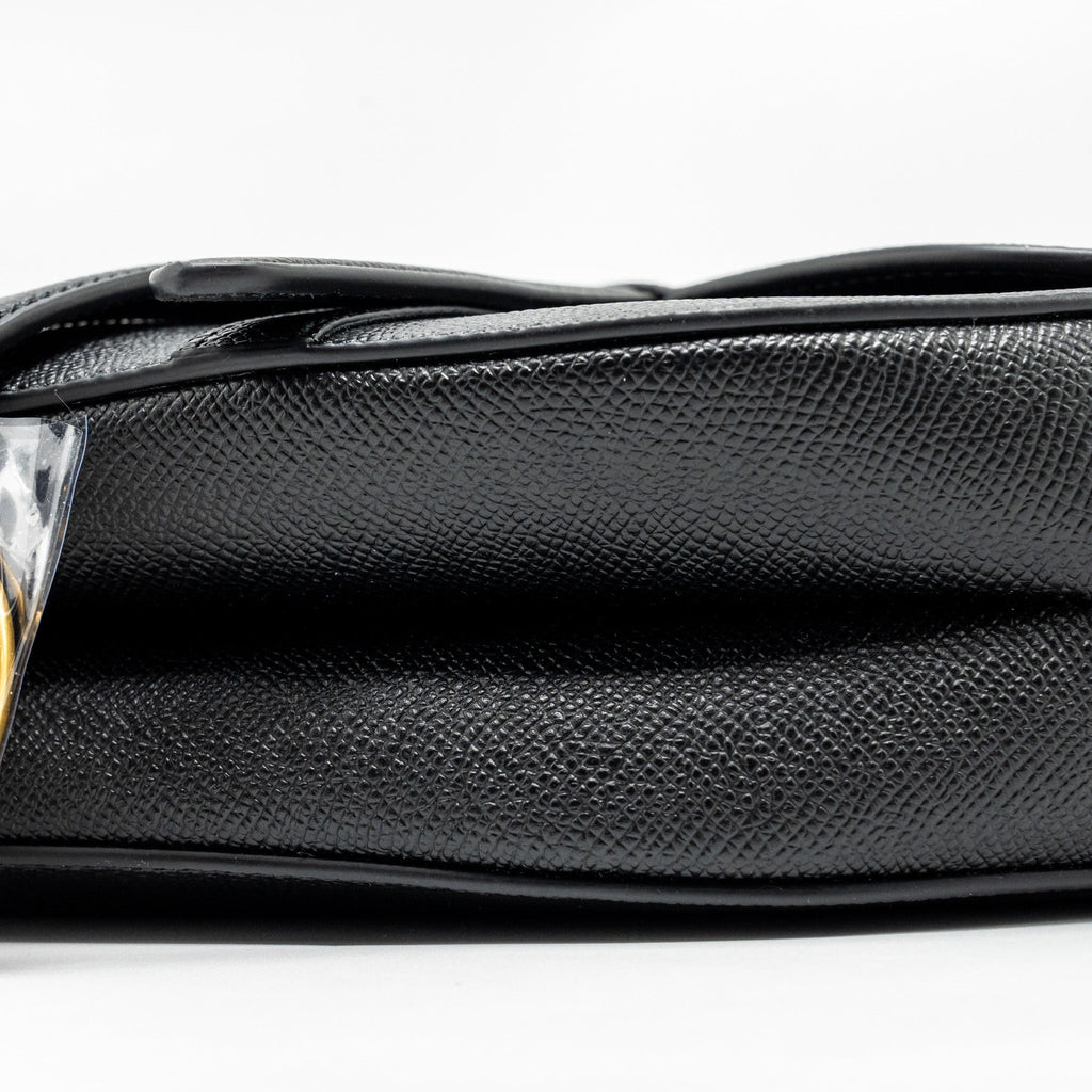 DIOR MEDIUM SADDLE BAG WITH STRAP CALFSKIN BLACK GHW