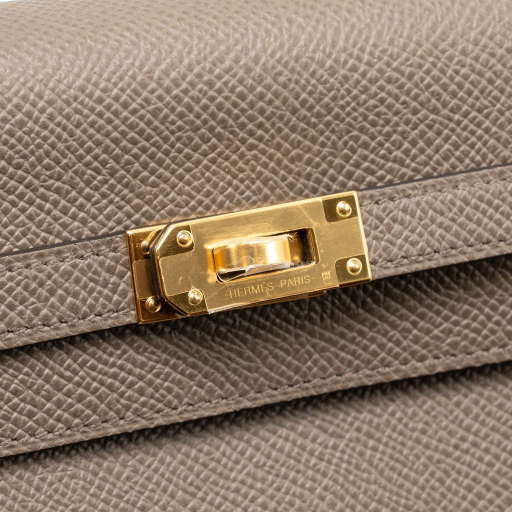 Hermes Kelly to Go Epsom Gris Etain GHW