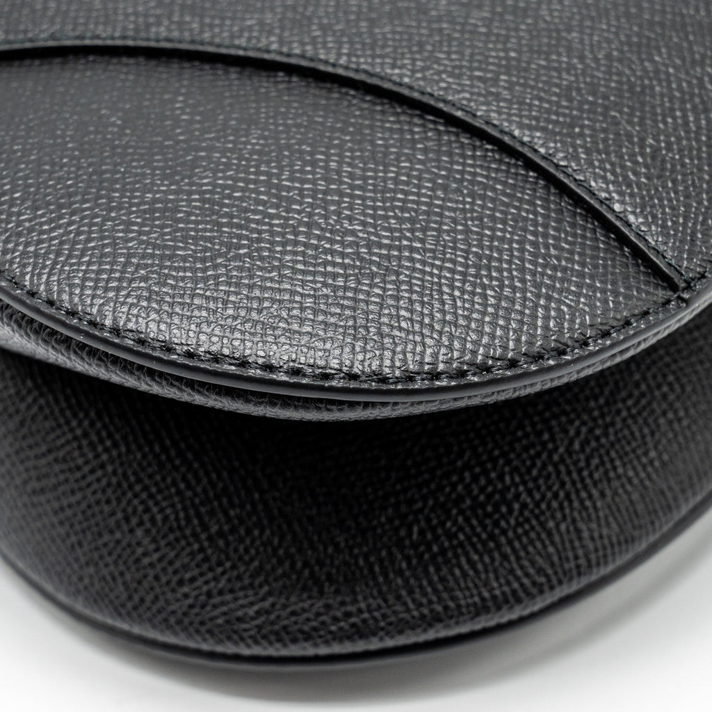 DIOR MEDIUM SADDLE BAG WITH STRAP CALFSKIN BLACK GHW