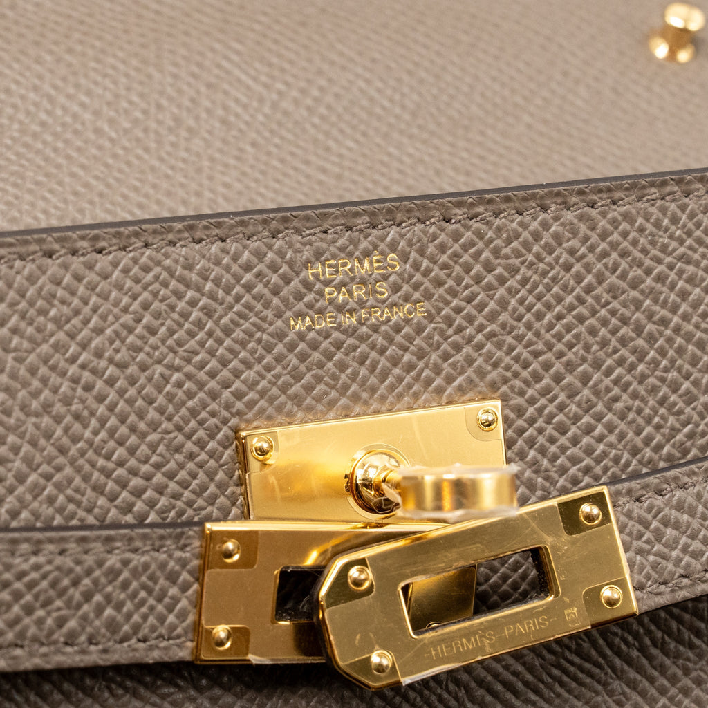 Hermes Kelly to Go Epsom Gris Etain GHW