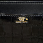 HERMES MINI CONSTANCE ALLIGATOR MISSISSIPPLENSIS BLACK RGHW