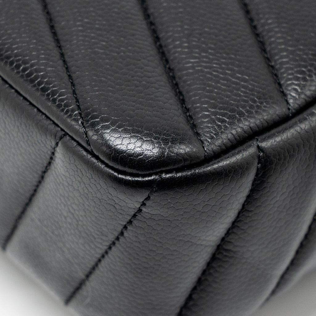 CHANEL ENVELOP FLAP BAG CHEVRON CAVIAR BLACK SHW