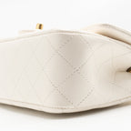 Chanel 26c Pearl Crush mini rectangular flap bag lambskin white GHW (microchip)