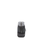 GUCCI GG PRINT POUCH CALFSKIN DARK BROWN SHW