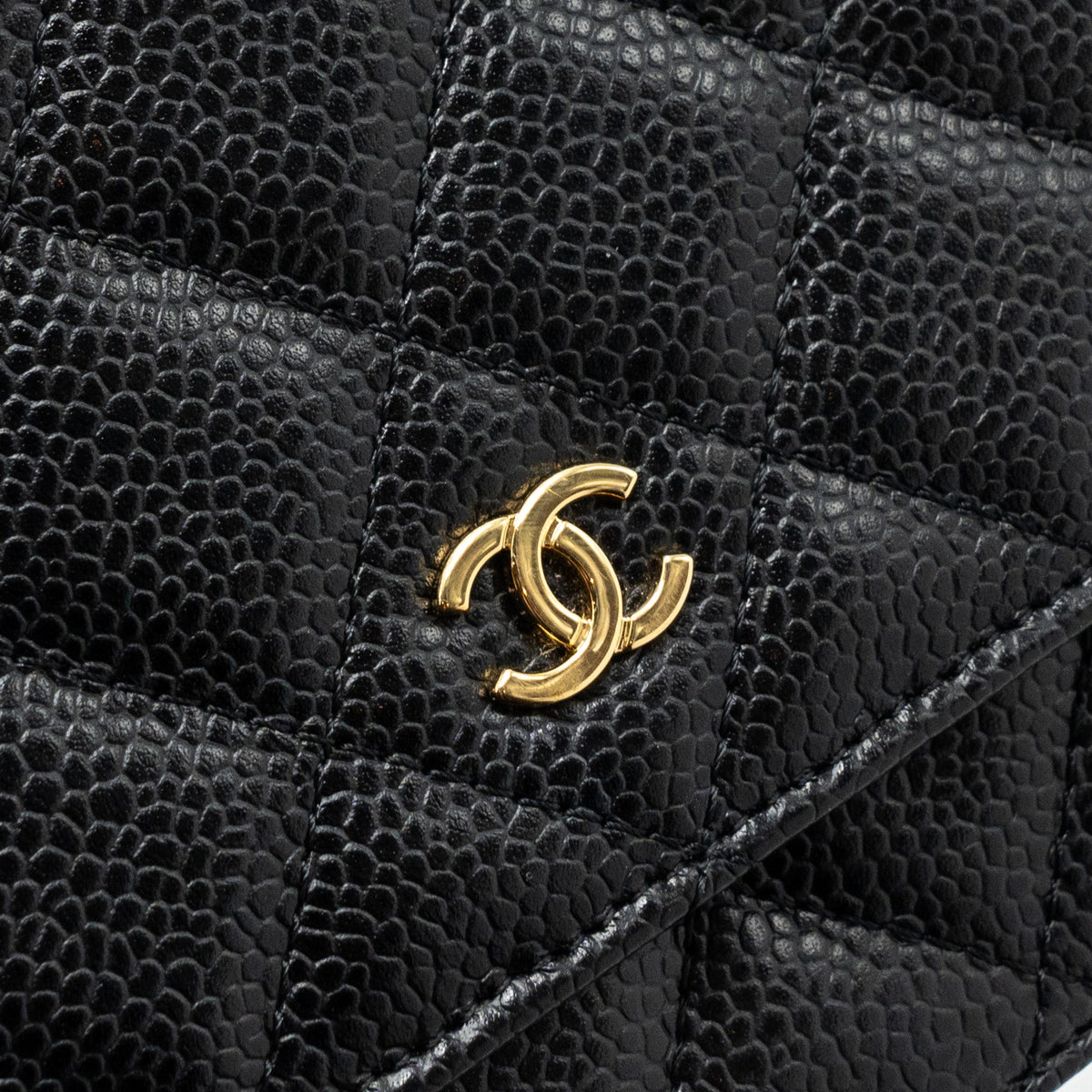 CHANEL CLASSIC WALLET ON CHAIN CAVIAR BLACK GHW