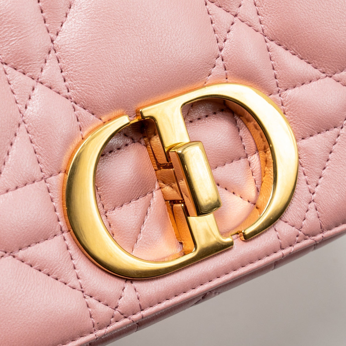 DIOR SMALL SOFT CARO BAG LAMBSKIN MELOCOTON GHW