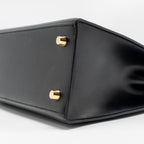 HERMES KELLY 25 BOX BLACK GHW