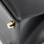 Hermes Kelly 25 Box Black GHW