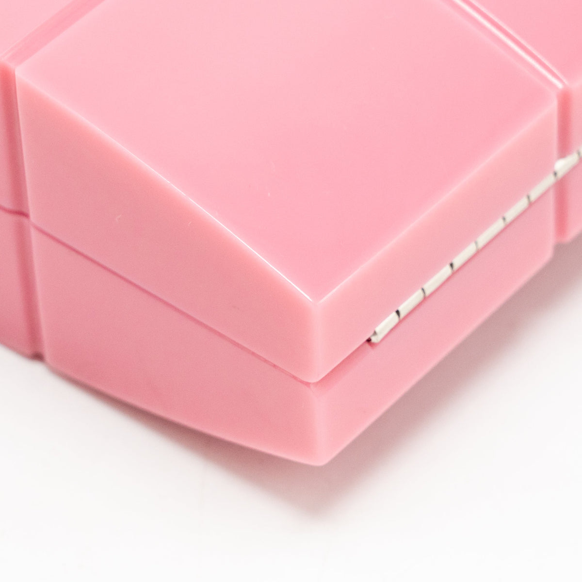Chanel choco bar Minaudiere clutch pink SHW