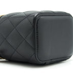 CHANEL PEARL CRUSH MINI VANITY CASE LAMBSKIN BLACK GHW
