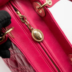 DIOR MEDIUM LADY DIOR LAMBSKIN PINK GHW