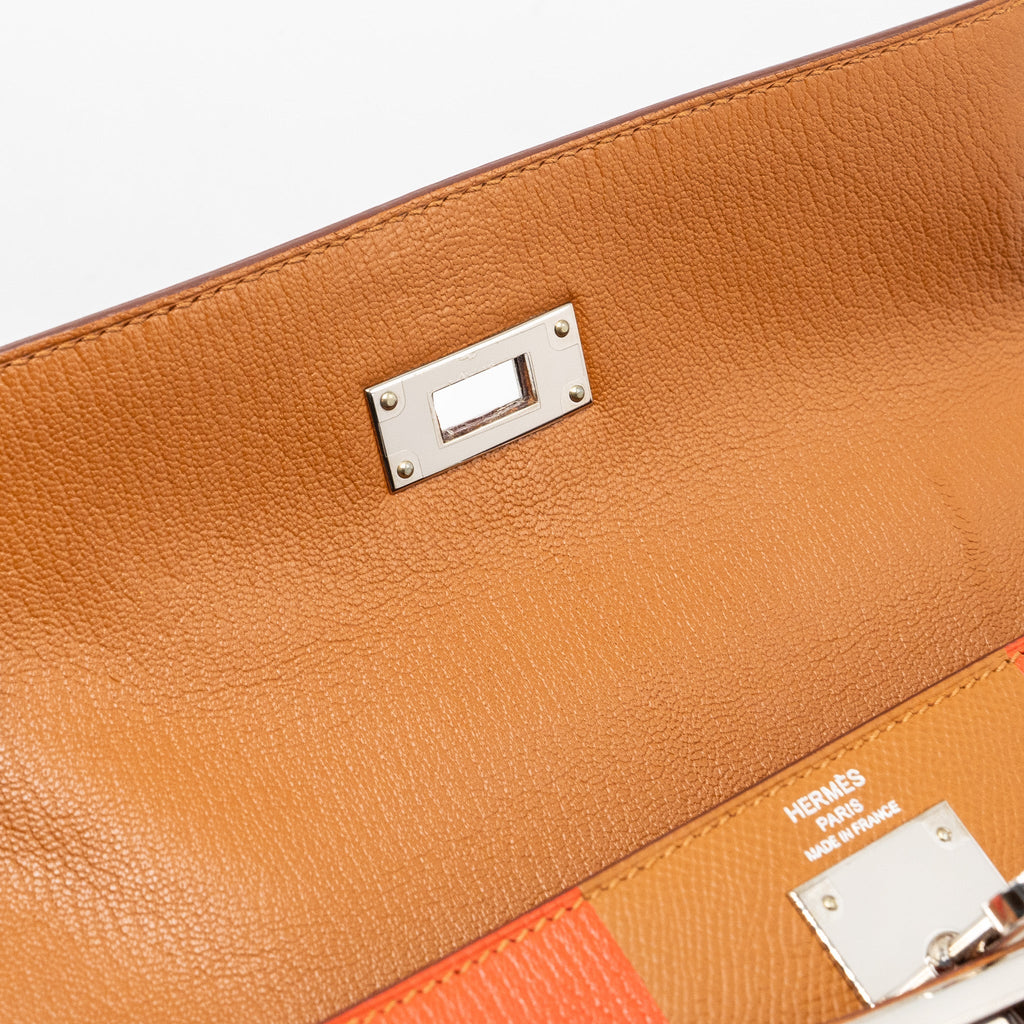 Hermes kelly 28 Letter H limited epsom / sombrero/ mysore gold/ Capucine / rouge H SHW