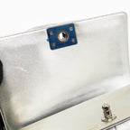 CHANEL MEDIUM BOY BAG METALLIC PATENT CALFSKIN/METALLIC LAMBSKIN GOLD/SILVER SHW
