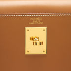 Hermes Vintage Kelly 32 Box Leather Natural Sable GHW