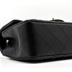 CHANEL MINI RECTANGULAR FLAP BAG LAMBSKIN BLACK SHW (MICROCHIP)