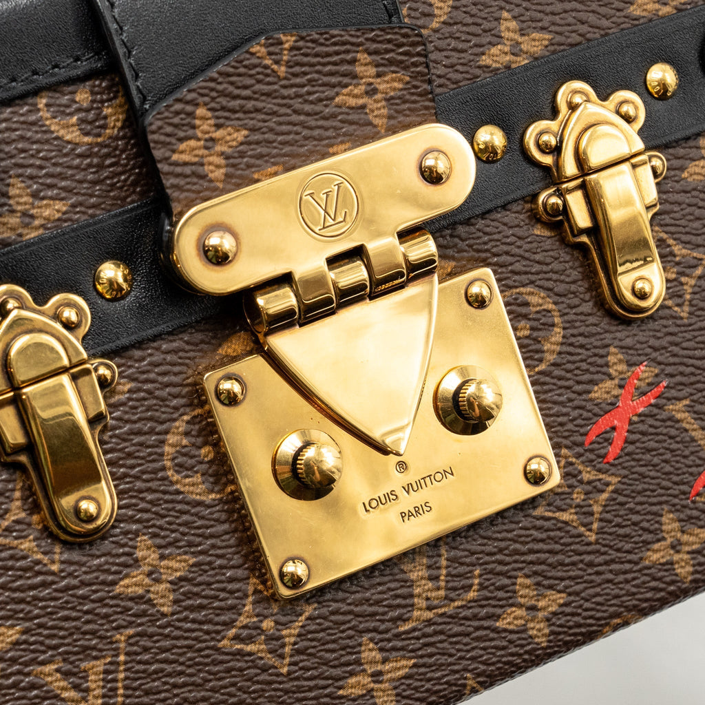 LOUIS VUITTON PETITE MALLE MONOGRAM CANVAS/SMOOTH CALFSKIN GHW