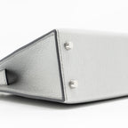 Hermes Mini Kelly II Chèvre Chamkilight Argent SHW