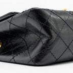 CHANEL MINI 2.55 REISSUE FLAP BAG AGED CALFSKIN BLACK GHW