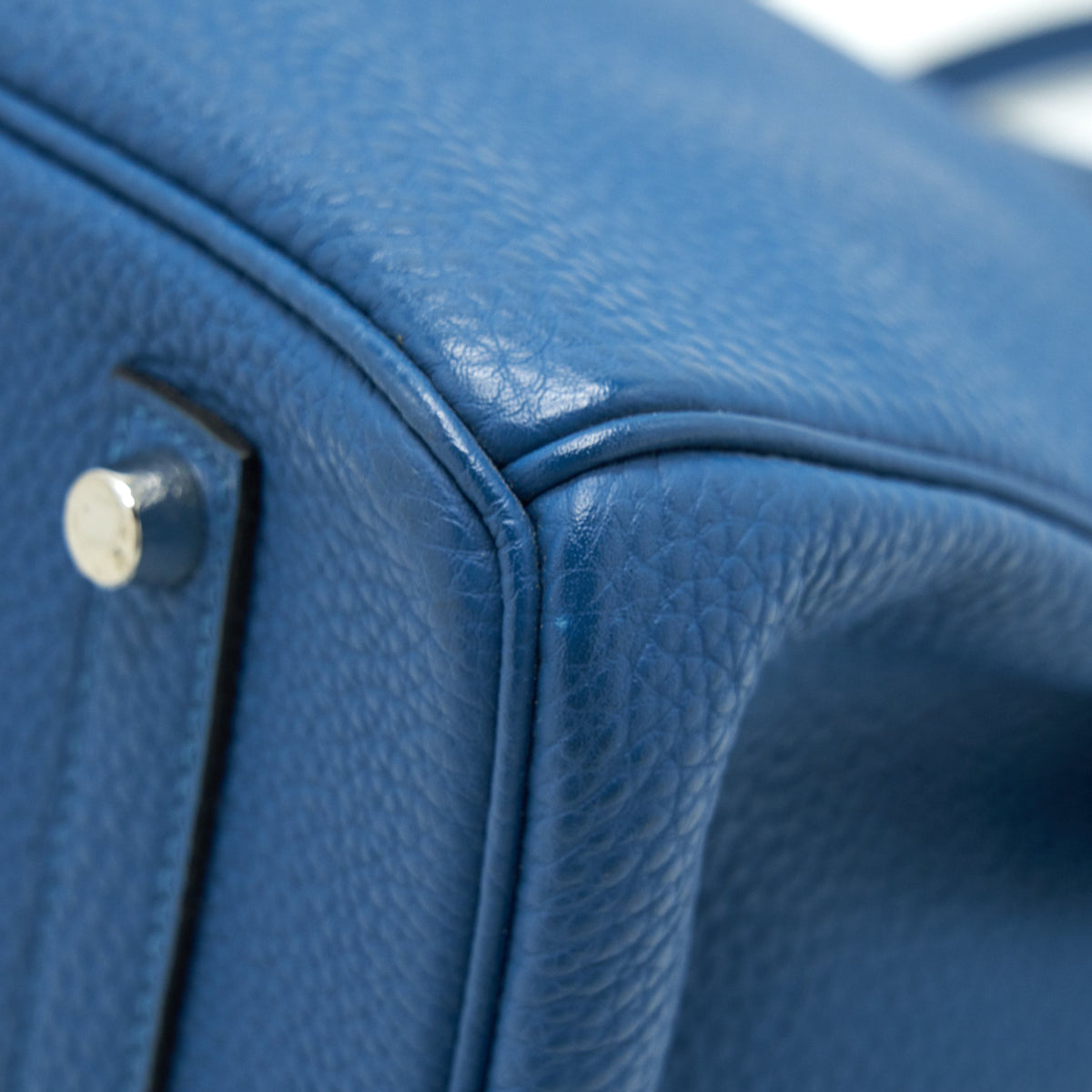 Hermes birkin 35 Bleu De Galice SHW Togo Leather in square