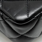 CHANEL 22B MINI FLAPBAG LAMBSKIN BLACK GHW (MICROCHIP)