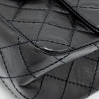 CHANEL MINI 2.55 REISSUE FLAP BAG AGED CALFSKIN BLACK GHW