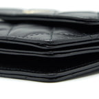 CHANEL MINI FLAP BAG WITH CAMELLIA CHAIN LAMBSKIN BLACK LGHW