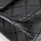 CHANEL MINI 2.55 REISSUE FLAP BAG AGED CALFSKIN BLACK GHW