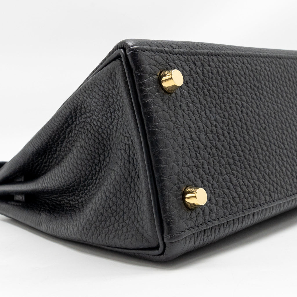 Hermes Kelly 25 Togo Black GHW