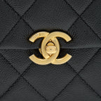CHANEL 22P FLAP BACKPACK CAVIAR BLACK GHW