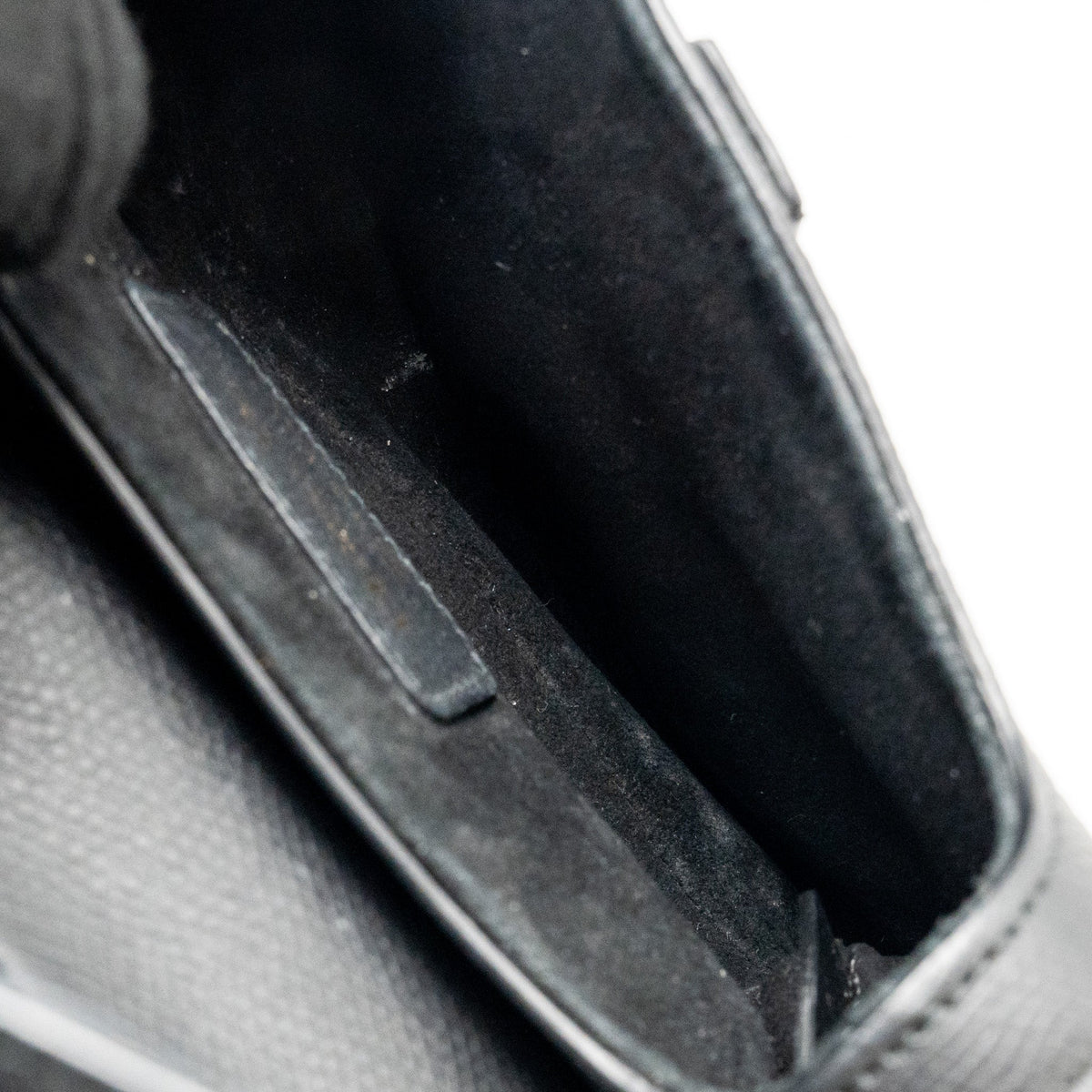 DIOR MINI SADDLE GRAINED CALFSKIN BLACK GHW