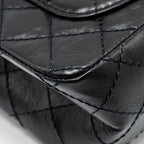 CHANEL MINI 2.55 REISSUE FLAP BAG AGED CALFSKIN BLACK GHW