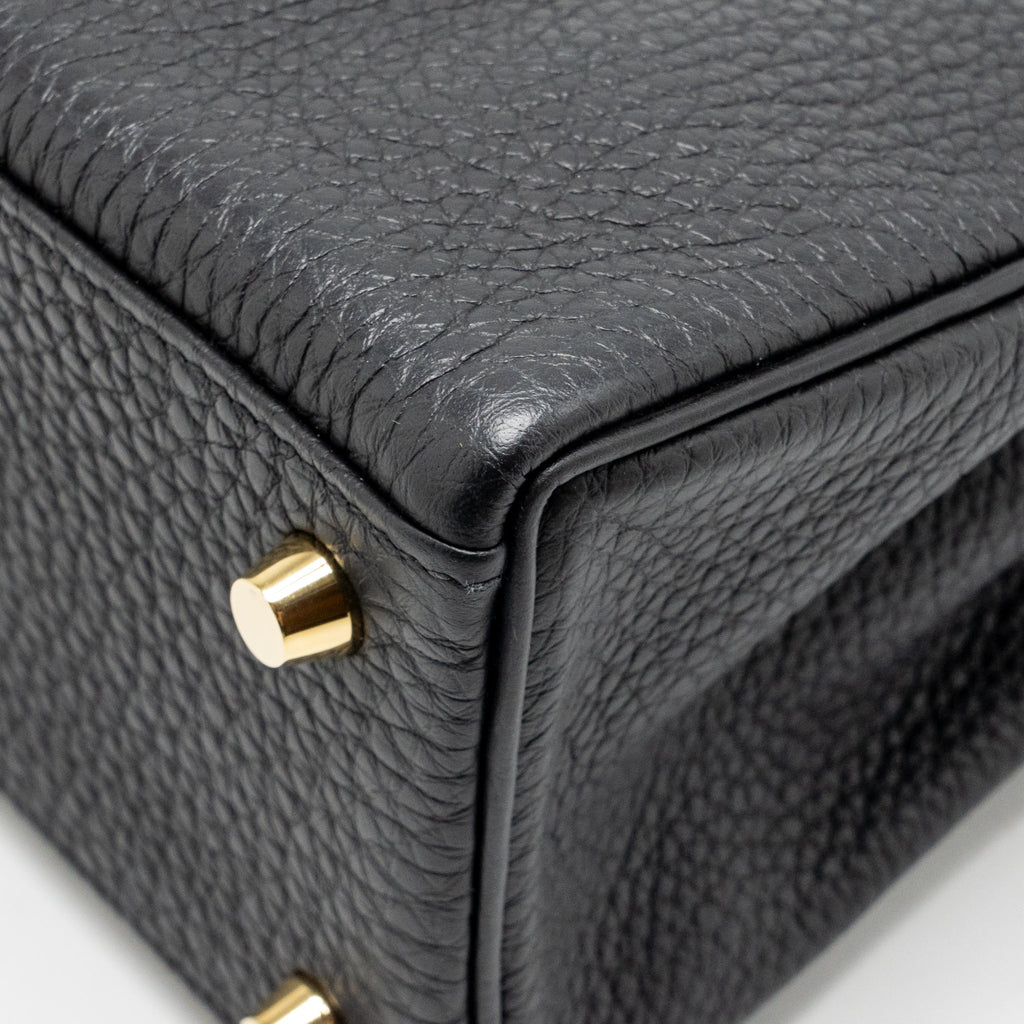 Hermes Kelly 25 Togo Black GHW