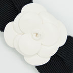 CHANEL MINI FLAP BAG WITH CAMELLIA CHAIN LAMBSKIN BLACK LGHW