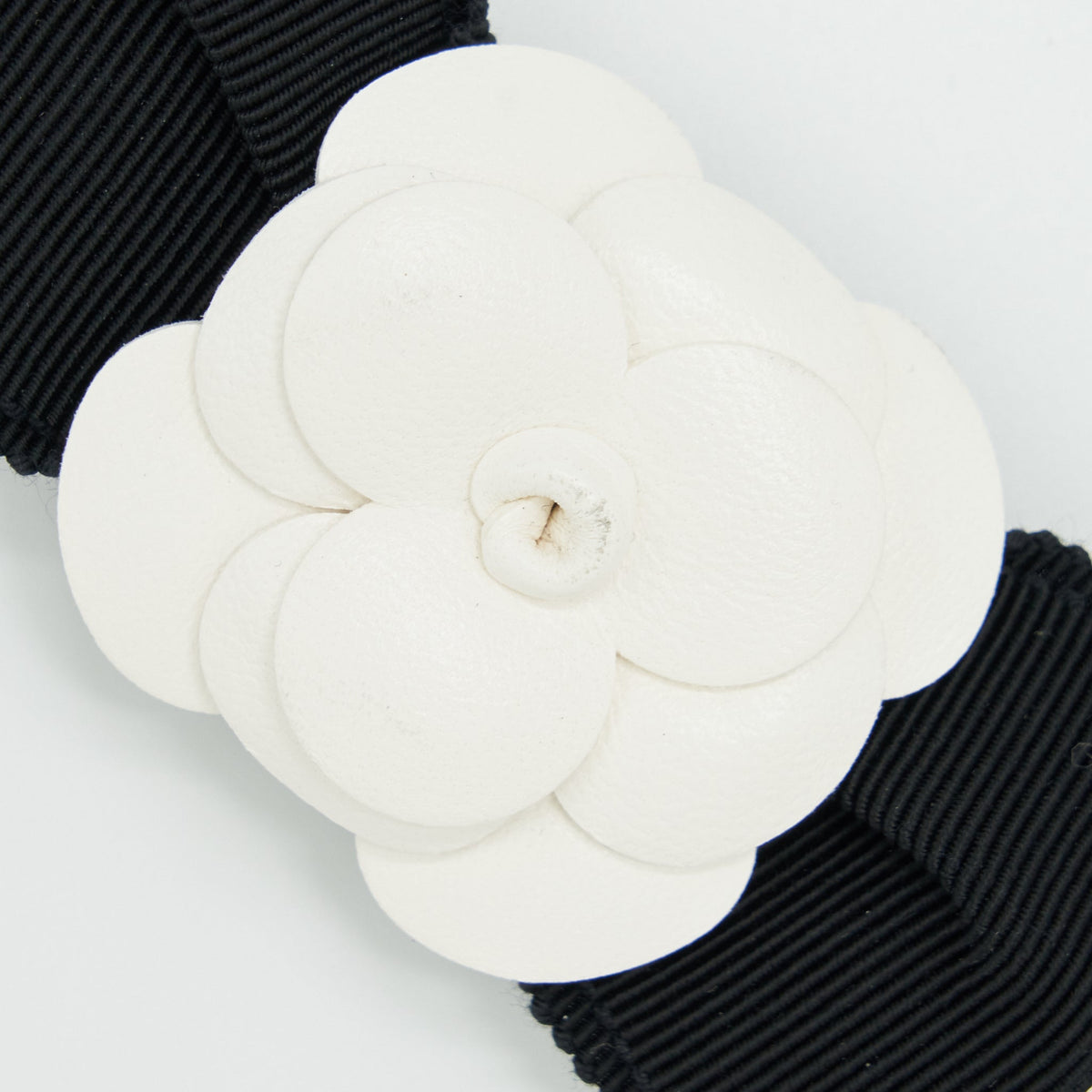 CHANEL MINI FLAP BAG WITH CAMELLIA CHAIN LAMBSKIN BLACK LGHW