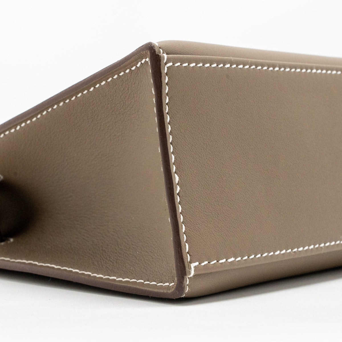 Hermes Kelly Pochette swift etoupe SHW