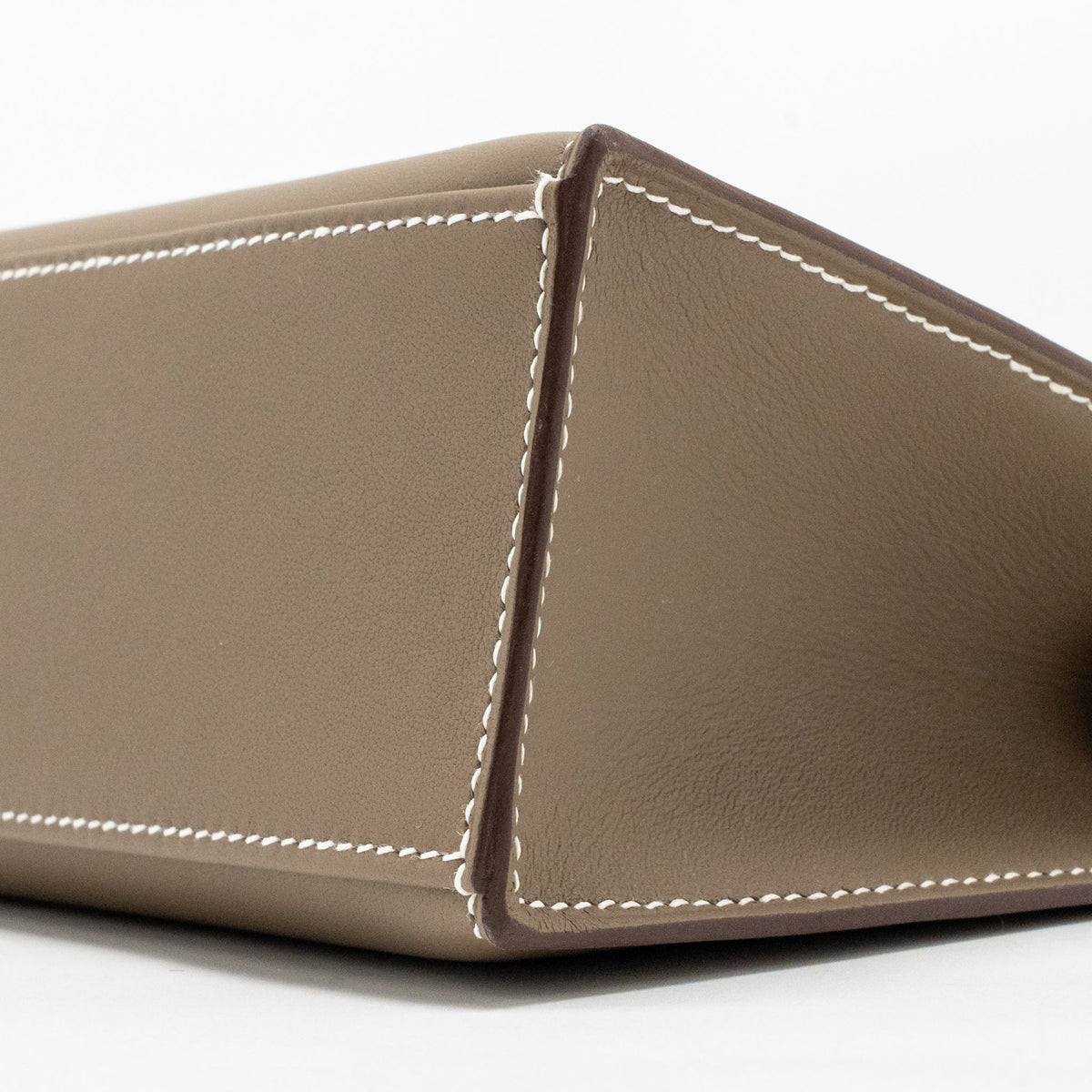 Hermes Kelly Pochette swift etoupe SHW