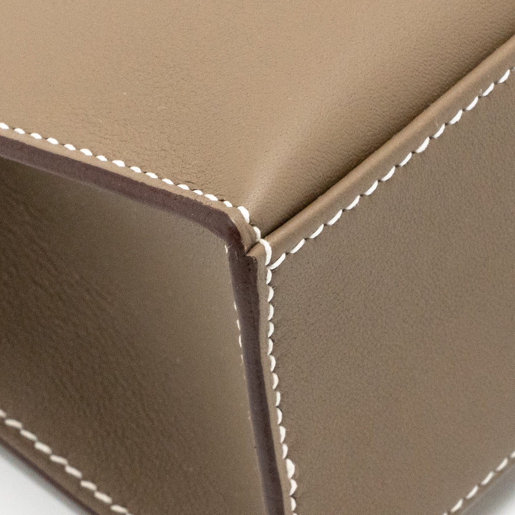 Hermes Kelly Pochette swift etoupe SHW