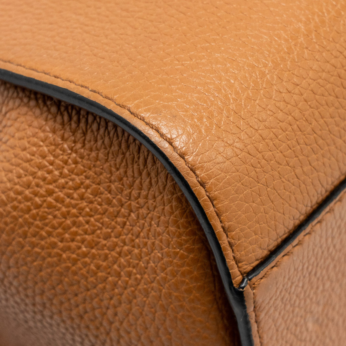 LOEWE MINI HAMMOCK DRAWSTRING BAG GRAINED CALFSKIN TAN GHW