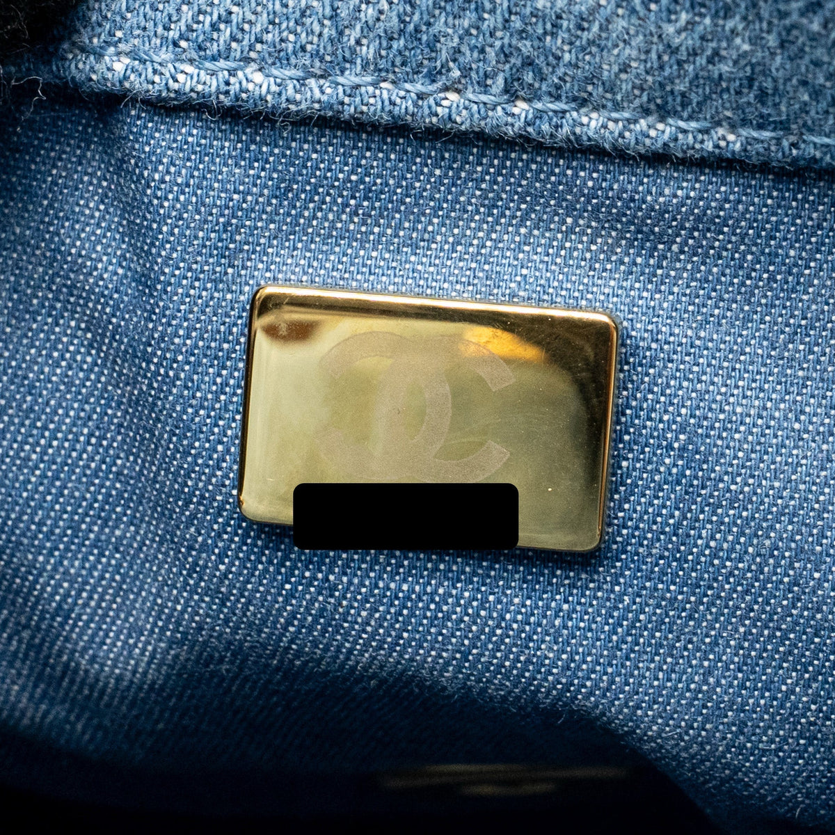 Chanel pearl crush mini square flap bag denim light blue GHW (microchip)