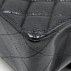CHANEL MEDIUM CLASSIC DOUBLE FLAP BAG CAVIAR BLACK GHW
