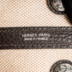 HERMES NEO GARDEN PARTY 23 CANVAS/NEGONDA ECRU-BEIGE/EBENE SHW