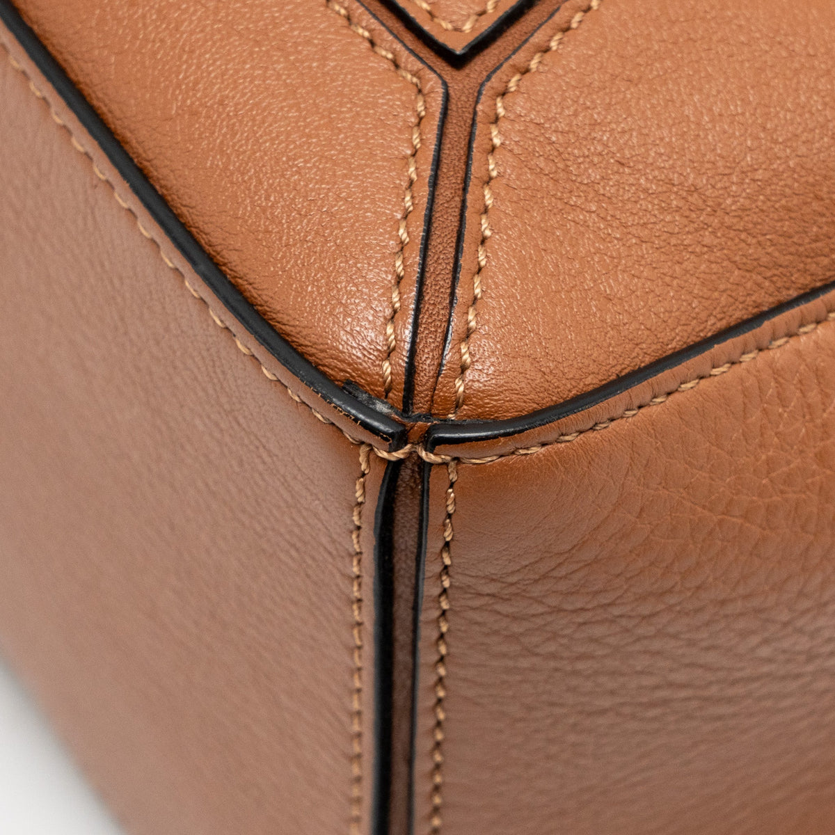 LOEWE SMALL PUZZLE BAG CALFSKIN TAN SHW