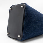 Hermes Picotin 18 Felt Lock Bag Blue Nuit / Caban SHW with Birdy Charm (Sell In A Set)