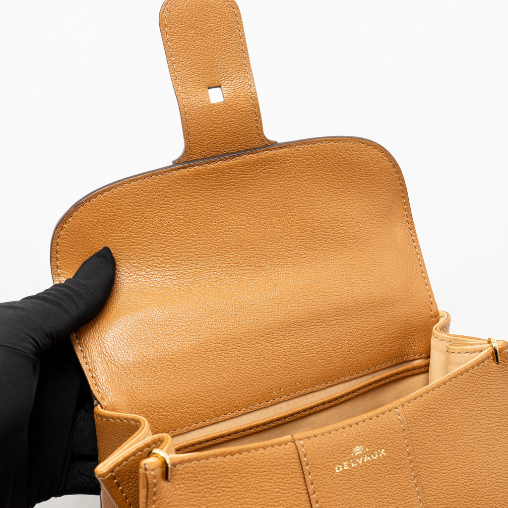 Delvaux mini brilliant calfskin brown GHW