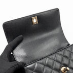 CHANEL SMALL COCO HANDLE CAVIAR BLACK LGHW (MICROCHIP)
