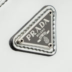 PRADA BORSA A SPALLA CLEO PELLE SPAZZOLATO LEATHER ARGENTO SHW