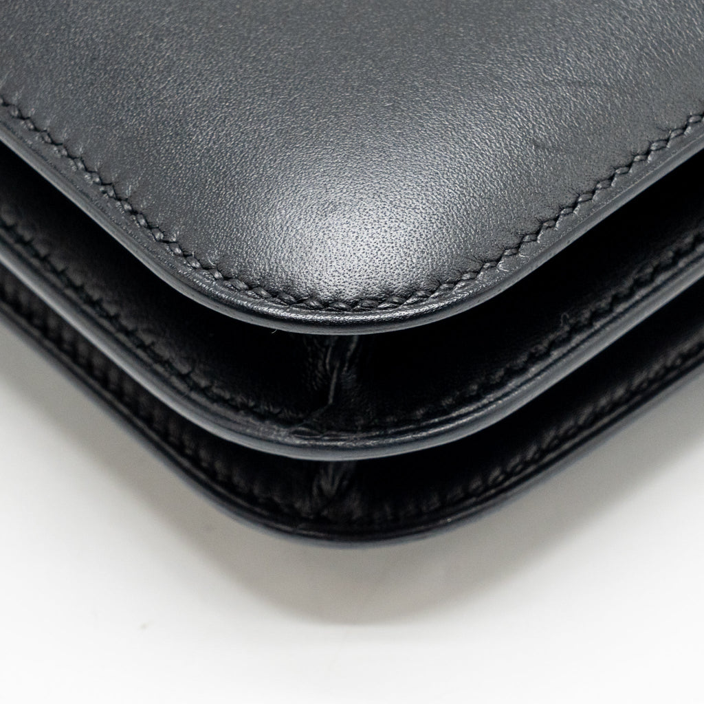 Hermes Mini Constance Monsieur Leather / Lizard Black / Ombré