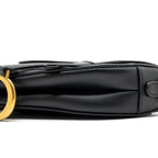 DIOR MINI SADDLE BAG GRAINED CALFSKIN BLACK GHW