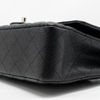 CHANEL MEDIUM CLASSIC DOUBLE FLAP BAG CAVIAR BLACK SHW