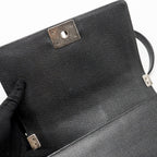 CHANEL MEDIUM BOY BAG CAVIAR BLACK SHW
